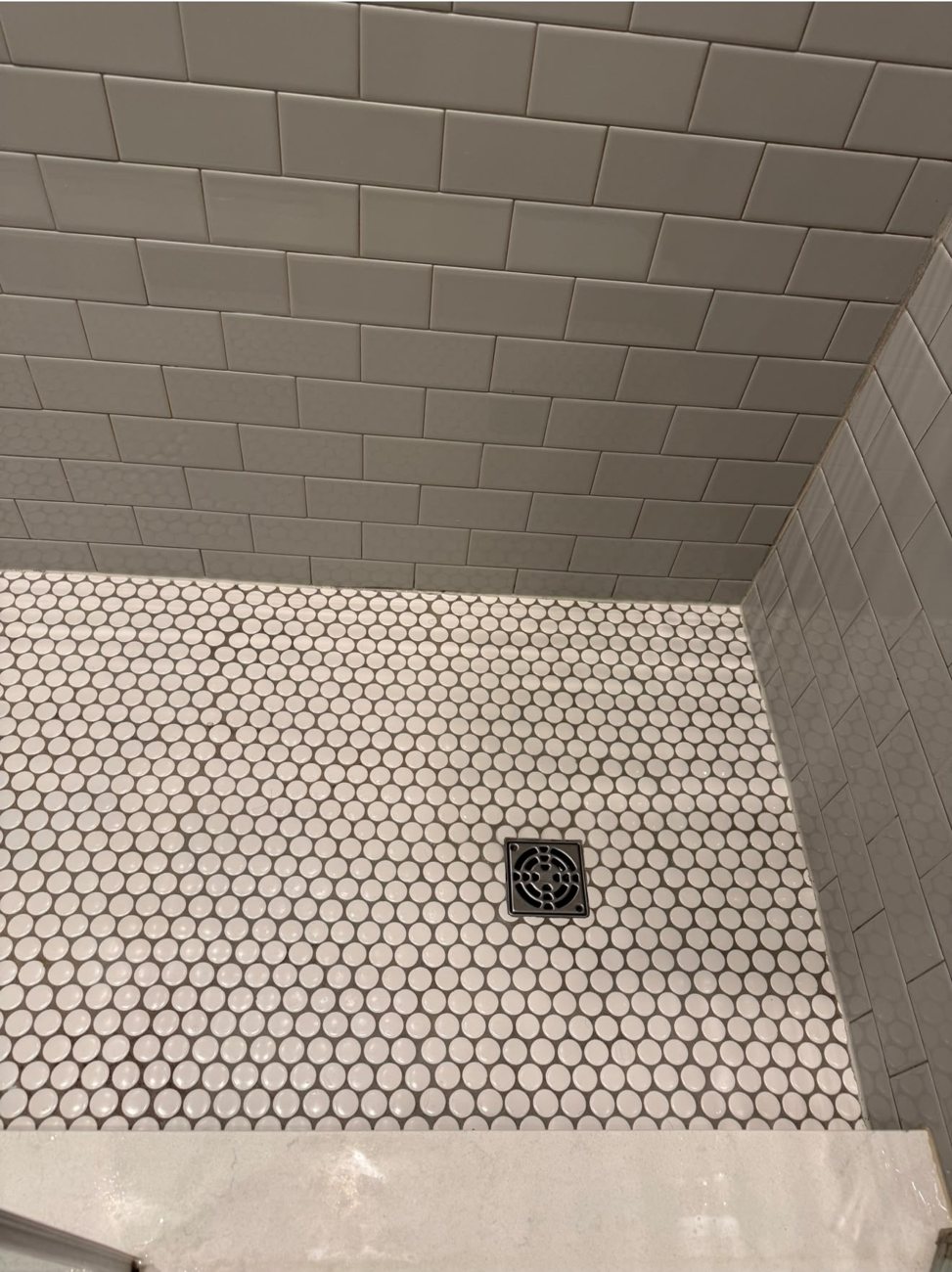 Tile floor after cleaning